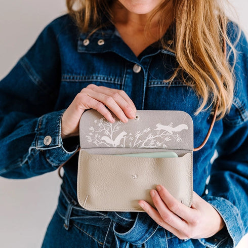 Handy Tasche Leder | sand/cognac