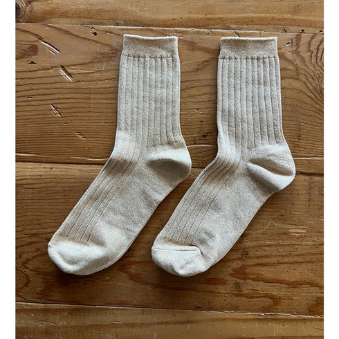 Her Socks Modal Lurex | glitter ivory