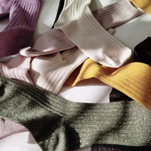 Her Socks Modal Lurex | glitter rose