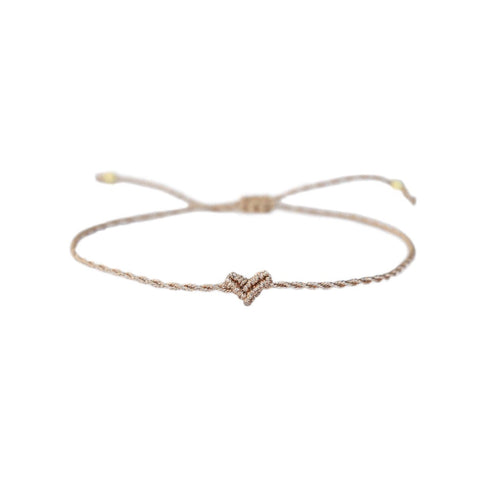 Armband Herz mini | Champagner