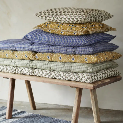 Matratzen Kissen 45x125 cm | flowers green burgundy