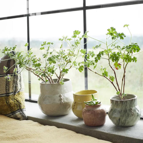 Blumentopf Keramik | gelb