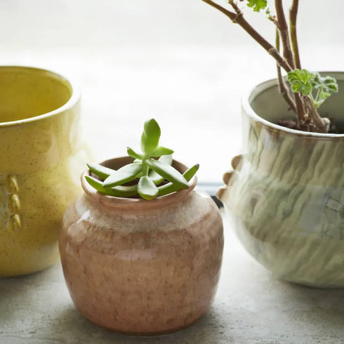 Blumentopf Keramik | gelb