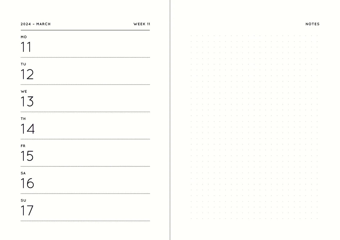 Navucko Hardcover Kalender 2024 (A5)  schwarz