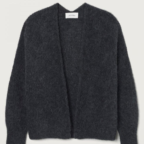 Cardigan East kurz | charcoal melange