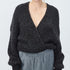 Cardigan East kurz | charcoal melange