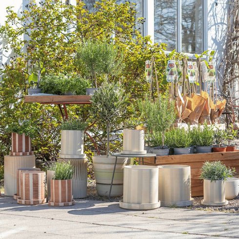 Blumentopf mit Unterteller Kruka | ocker