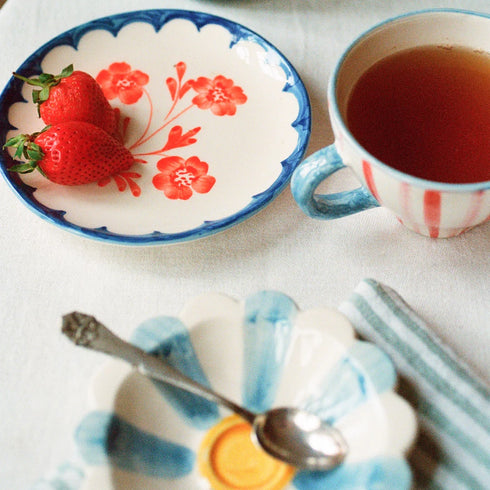 Handbemalte Teetasse | Stripes