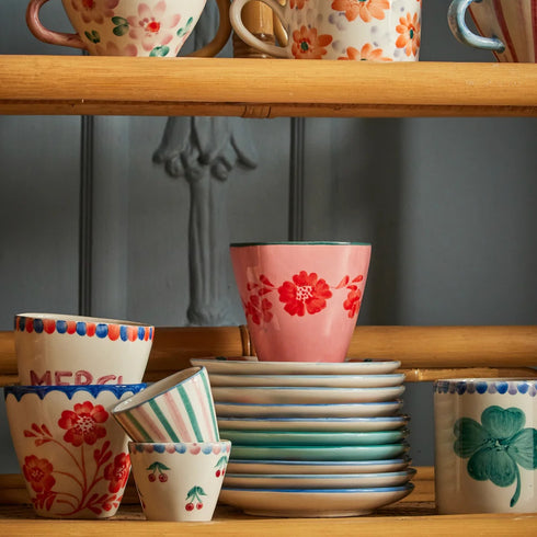 Handbemalter Espresso Becher | Cherries