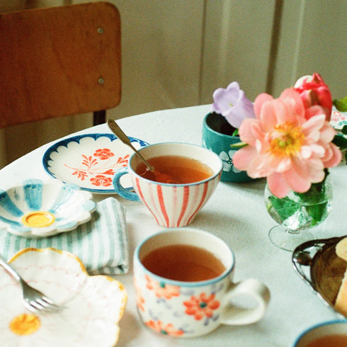 Handbemalte Teetasse | Stripes