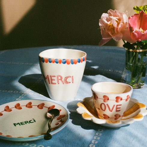 Handbemalter Becher | Merci