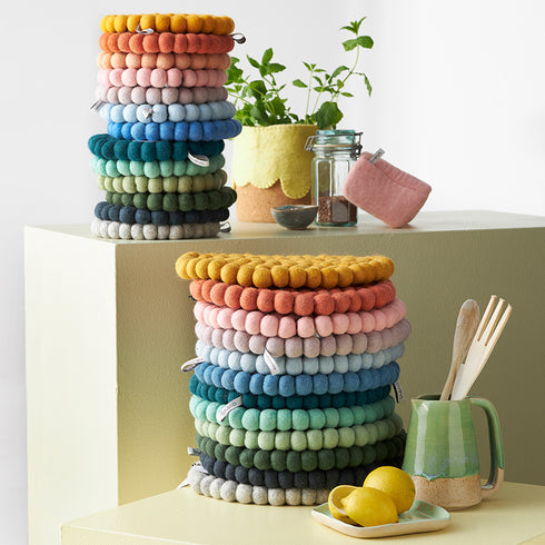 Filz Untersetzer | hellgrau