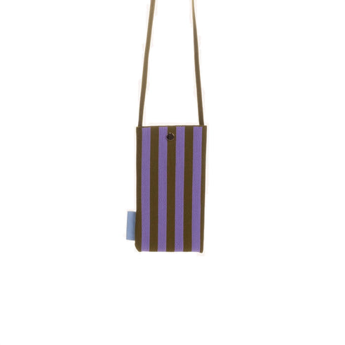 Handy Pouch knitted stripes | sunset lilac & costa green