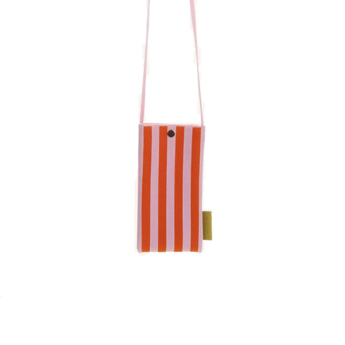 Handy Pouch knitted stripes | dolce pink & arancia orange