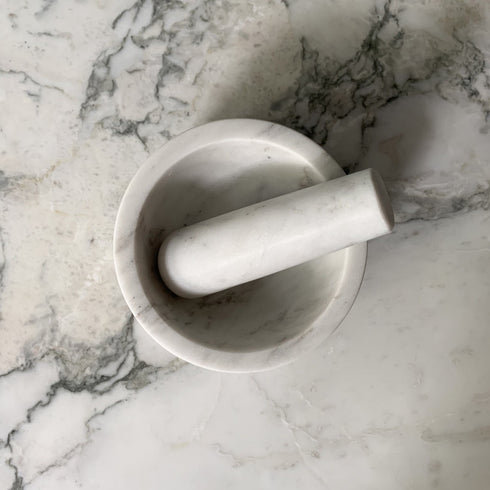 Marmor Mörser | weiss