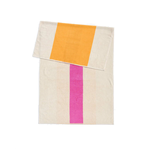 Strandtuch 90x180cm | sunny yellow, pink