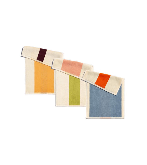 3er Set Gästehandtücher | lime, gelb, hellblau