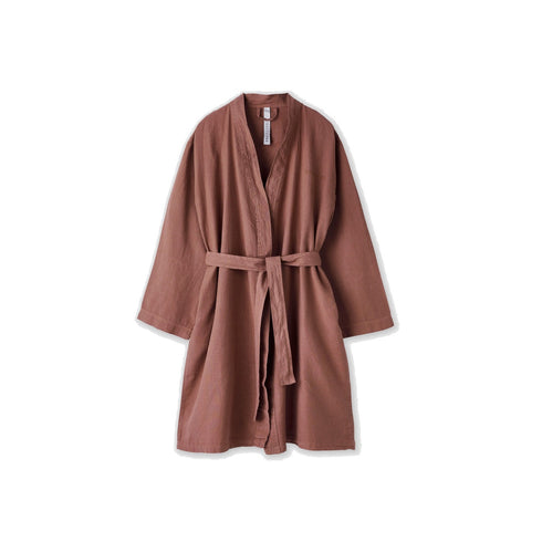 Bademantel Leinen | Mocca