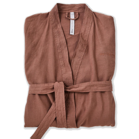 Bademantel Leinen | Mocca