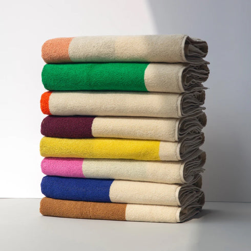 Badetuch 70x140cm | pink, green