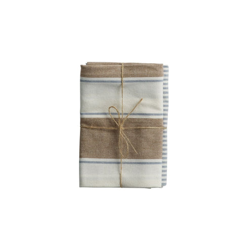 2er Set Geschirrtuch Reco | caramel & blue