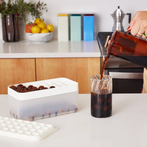 2in1: Eiswürfel & Behälter für Ice Ball Kugeln