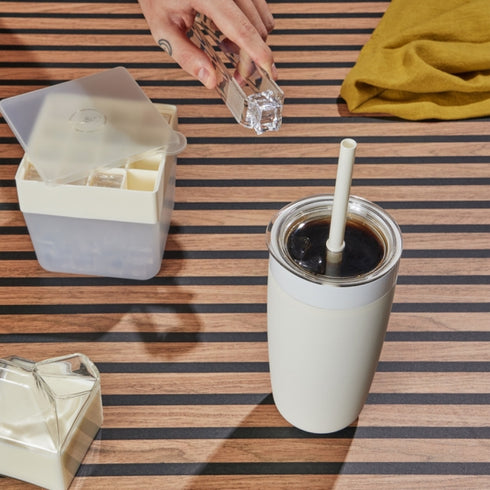 Deckel mit Trinkhalm für Tumbler | creme