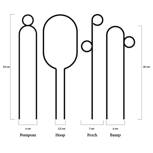 4er Set Mini Rankhilfe | gold