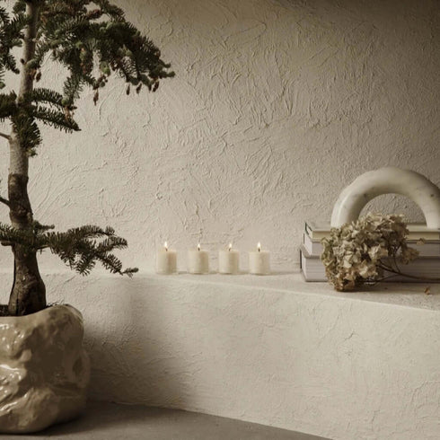 Duft Advents Kerzen Set white