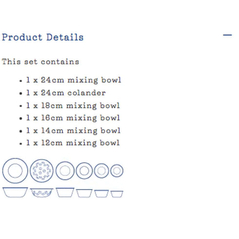 6er Set Emaille-Schüsseln | weiss mit blauem Rand