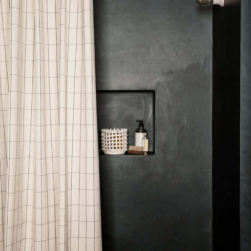 Duschvorhang Grid (160x205cm) | beige