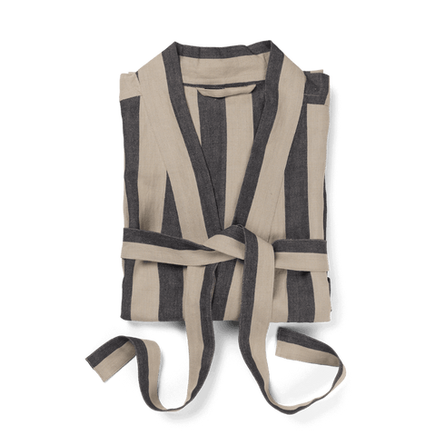 Bademantel Field | sand, schwarz