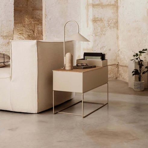 Holztablett für Pflanzenbox Large (2/3 bedeckt) | Smoked Oak