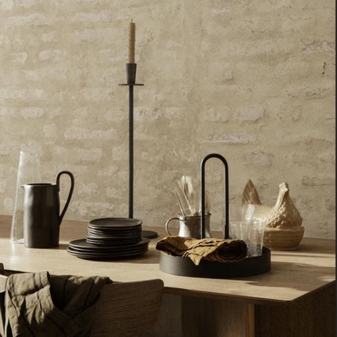 Tablett mit Tragegriff "Grib" | black