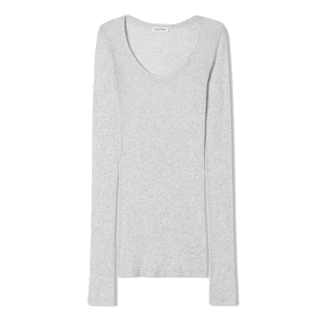 joyne.com | Longsleeve Shirt MASSACHUSETTS | gris chien (hellgrau meliert) von American Vintage
