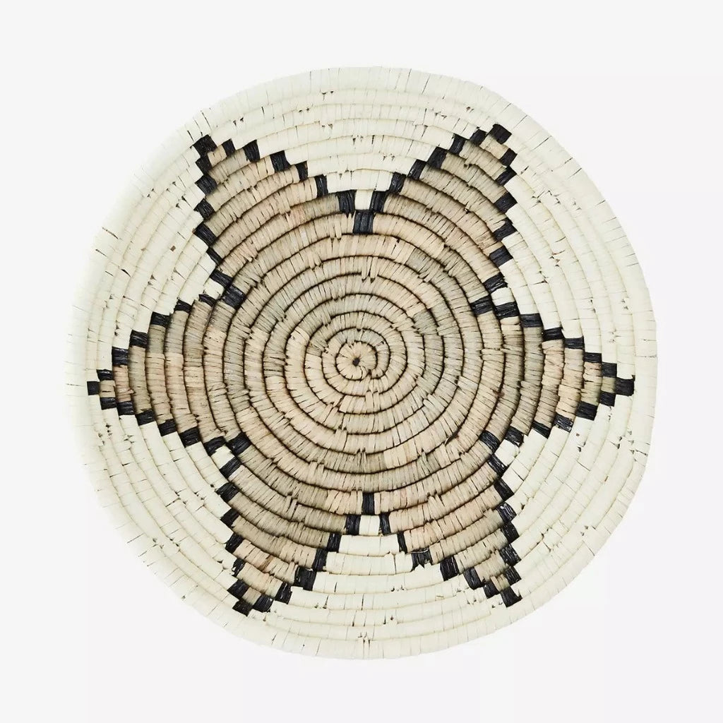 joyne.com | Seegrass Korbteller offwhite/schwarz | Ø 40cm von Madam Stoltz