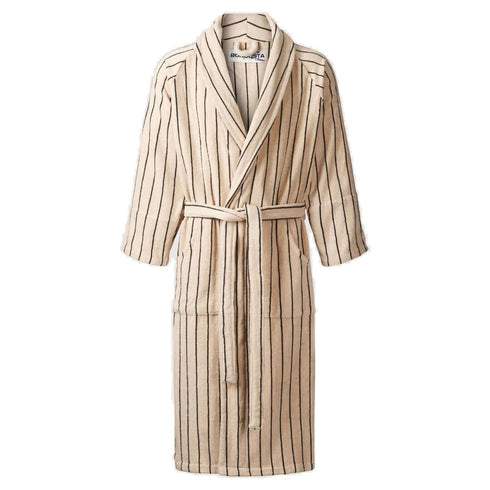 Bademantel NARAM | creme/schwarz