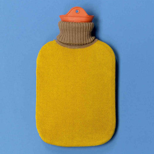 Wärmflasche Baumwollbezug | senfgelb