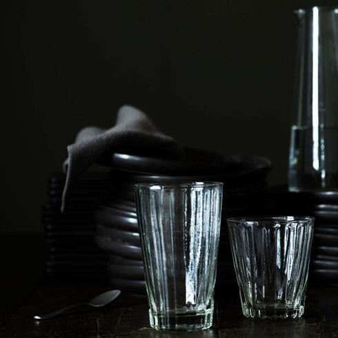 Glas mit Rillen | verschiedene Grössen