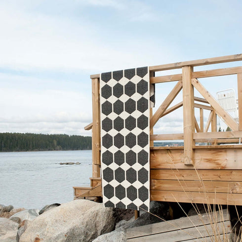 PET Outdoor Teppich Anna | black