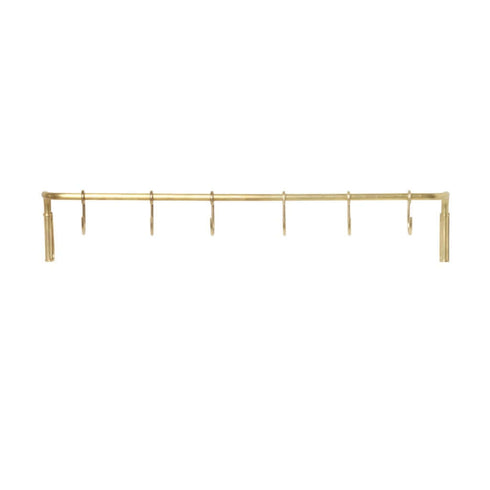 Küchenstange mit 6 Haken | Messing