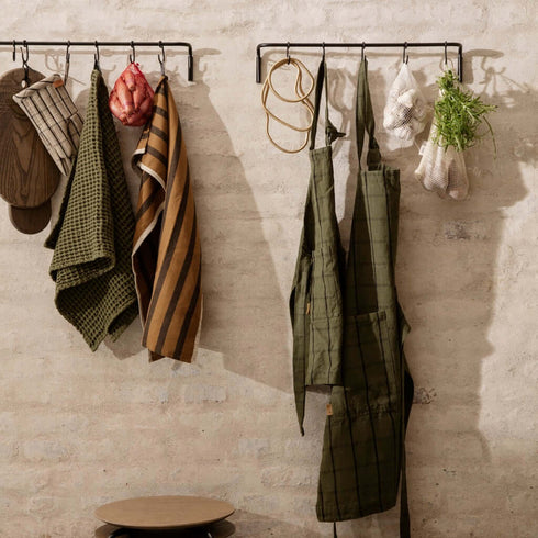 Küchenstange mit 6 Haken | Messing