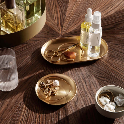 Basho Tablett messing | oval