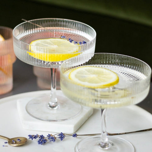 Ripple Champagner Gläser 2er Set | klar