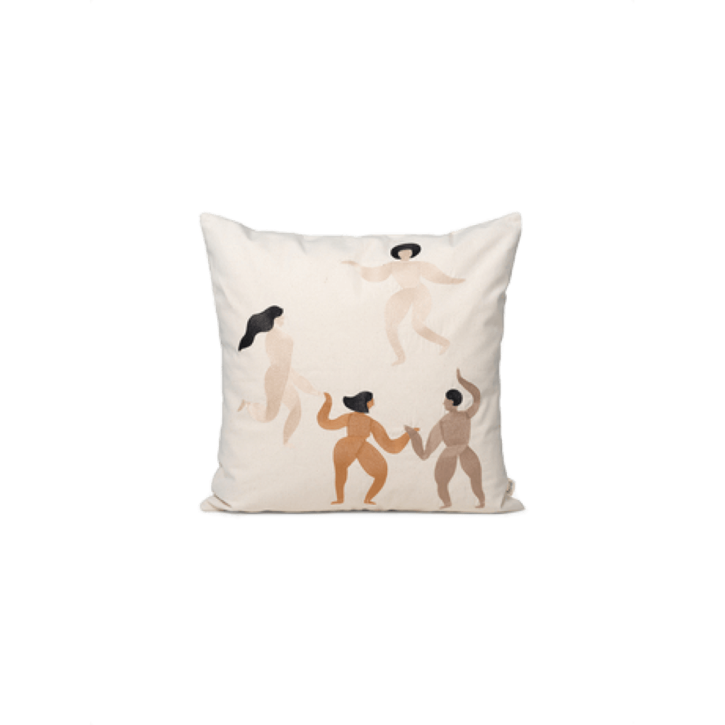 joyne.com | Kissen "Free" mit Seidenstickerei | natur von Ferm Living
