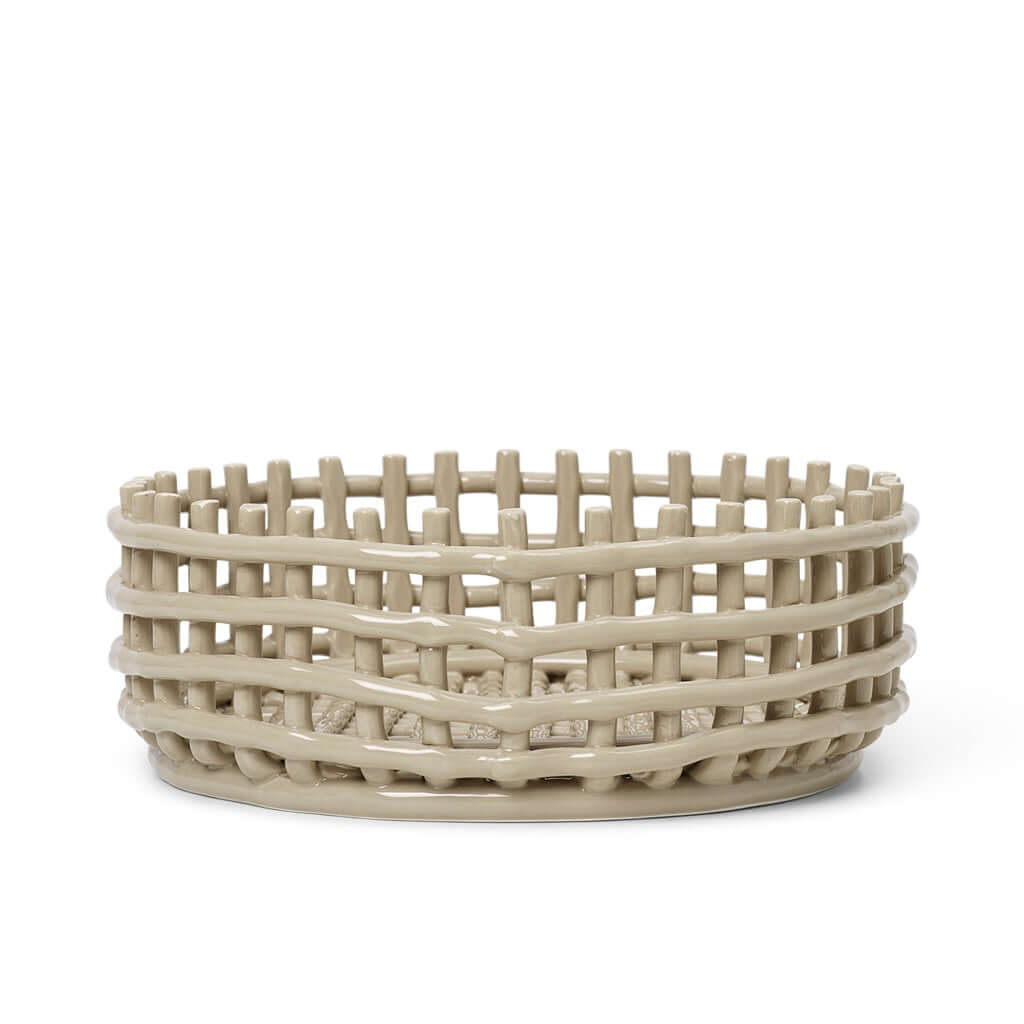 joyne.com | Keramik Korb cashmere | Ø 29 cm von Ferm Living