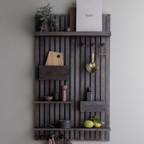 Wandregal Esche | schwarz