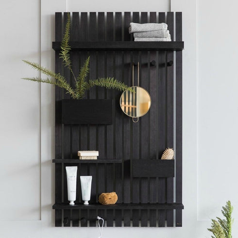 Wandregal Esche | schwarz