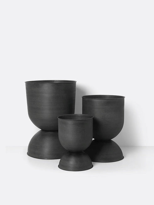 Übertopf Hourglass Pot M | black