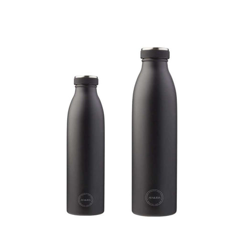 Edelstahl Trinkflasche - matte black | verschiedene Grössen